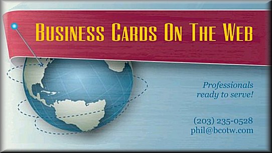 Business Cards On The Web business card banner